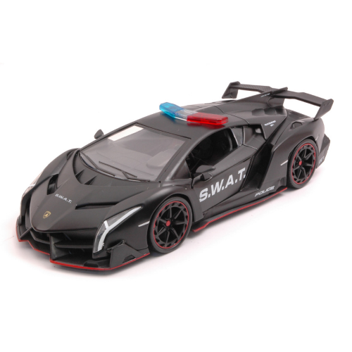 LAMBORGHINI VENENO 2017 S.W.A.T. PRIMER BLACK 1:24 Jada Toys Tuning Modellino