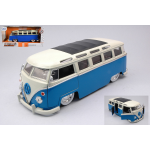 VW BUS T1 MINIBUS CUSTOM 1962 BLUE/WHITE 1:24 Jada Toys Tuning Die Cast Modellino