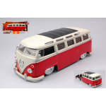 VW BUS T1 MINIBUS CUSTOM 1962 RED/WHITE 1:24 Jada Toys Tuning Die Cast Modellino