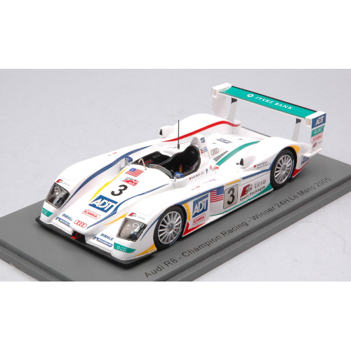 AUDI R8 N.3 WINNER LE MANS 2005 M.WERNER-JJ LETHO-T.KRISTENSEN 1:43 Spark Model Auto Competizione Modellino