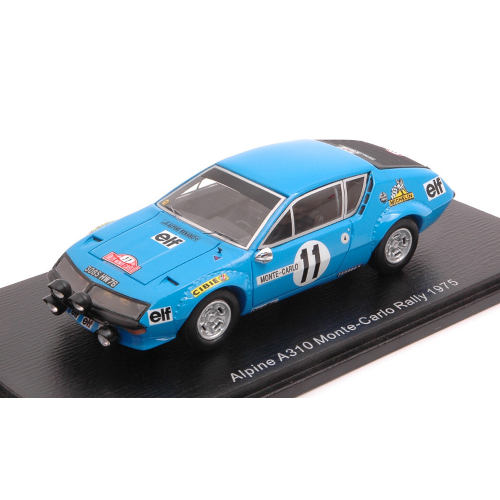 ALPINE A310 N.11 MONTE CARLO 1975 ACHIM WARMBOLD-JOHN DAVENPORT 1:43 Spark Model Auto Rally Modellino