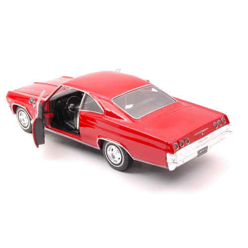 CHEVROLET IMPALA SS 396 COUPE 1965 RED 1:24-27 Welly Auto Stradali Modellino
