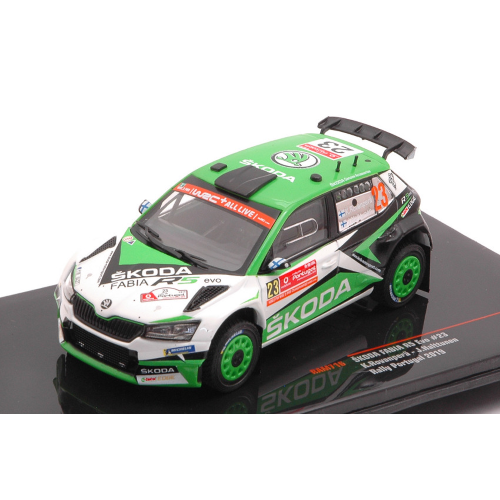 SKODA FABIA R5 EVO N.23 RALLY PORTUGAL 2019 ROVANPERA/HALTTUNEN 1:43 Ixo Model Auto Rally Modellino