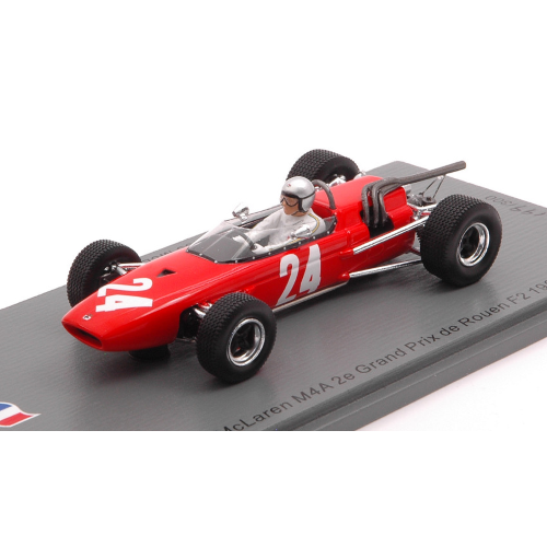 MC LAREN M4A N.24 2e GRAND PRIX DE ROUEN F2 1967 BRUCE MC LAREN 1:43 Spark Model Formula 1 Modellino