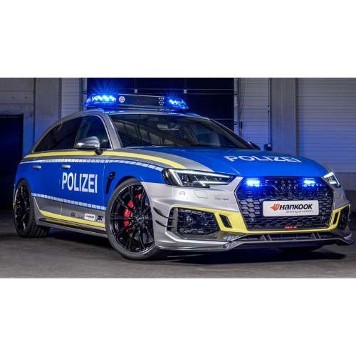 AUDI ABT RS4-R AVANT POLIZEI 2020 1:18 GT Spirit Forze dell'Ordine Modellino