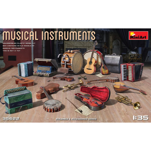 MUSICAL INSTRUMENTS KIT 1:35 Miniart Kit Diorami Modellino