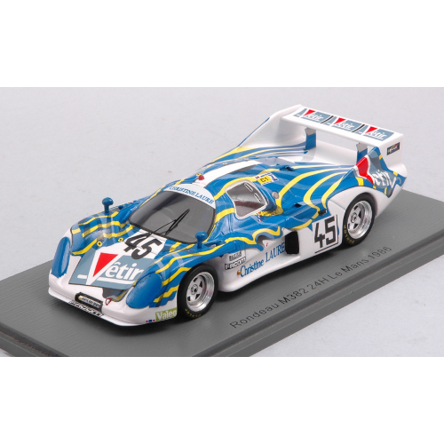 RONDEAU M382 N.45 LE MANS 1986 J.C.JUSTICE-P.OUDET 1:43 Spark Model Auto Competizione Modellino