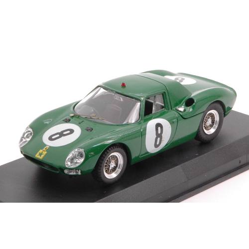 FERRARI 250 N.8 16th 1000 KM NURBURGRING 1965 PIPER-MAGGS 1:43 Best Model Auto Competizione Modellino