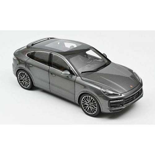 PORSCHE CAYENNE COUPE TURBO 2019 DARK GREY METALLIC 1:18 Norev Auto Stradali Modellino