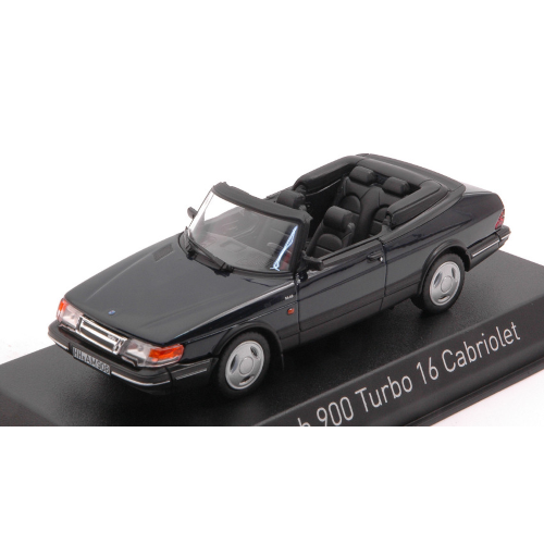 SAAB 900 TURBO CABRIOLET 1992 DARK BLUE 1:43 Norev Auto Stradali Modellino