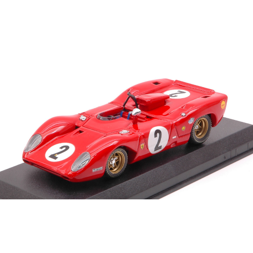 FERRARI 312 P SPYDER N.2 ACCIDENT MONZA 1969 P.RODRIGUEZ-P.SCHETTY 1:43 Best Model Auto Competizione Modellino