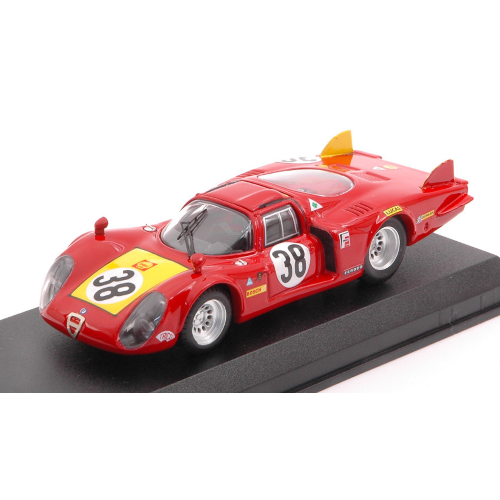 ALFA ROMEO 33.2 N.38 5th LE MANS 1968 FACETTI-DINI 1:43 Best Model Auto Competizione Modellino