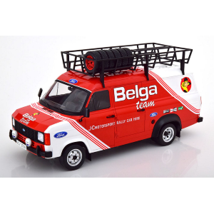 FORD TRANSIT MK II BELGA WITH ROOF ACCESSORIES 1:18 Ixo Model Auto Rally Modellino