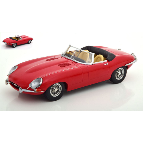 JAGUAR E-TYPE CONVERTIBLE OPEN SERIES 1 1961 RED 1:18 KK Scale Auto Stradali Modellino
