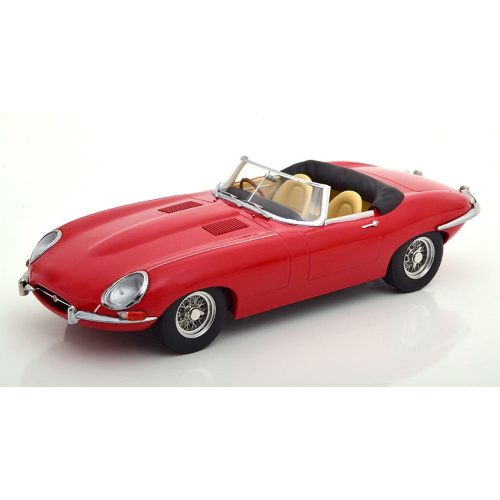 JAGUAR E-TYPE CONVERTIBLE OPEN SERIES 1 1961 RED 1:18 KK Scale Auto Stradali Modellino