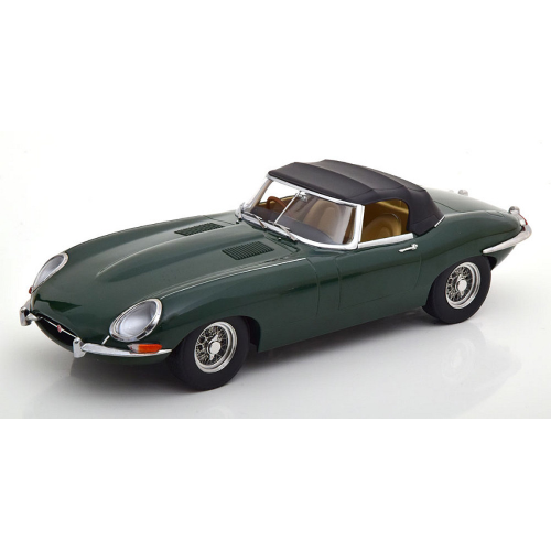JAGUAR E-TYPE CONVERTIBLE CLOSED SERIES 1 1961 DARK GREEN 1:18 KK Scale Auto Stradali Modellino