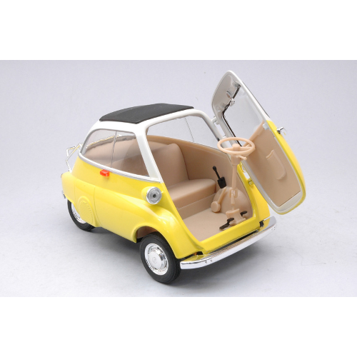 BMW ISETTA 250 1955 YELLOW/WHITE 1:18 Welly Auto Stradali Modellino