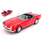 ALFA ROMEO SPIDER CABRIO 1960 RED 1:24 Welly Auto Stradali Modellino