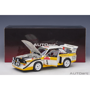 AUDI SPORT QUATTRO S1 N.5 WINNER RALLY SANREMO 1985 ROHRL-GEISTDORFER 1:18 AutoArt Auto Rally Modellino