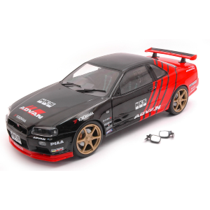 NISSAN SKYLINE GT-R (R34) 1999 ADVAN DRIFT LIVERY 1:18 Solido Auto Competizione Modellino