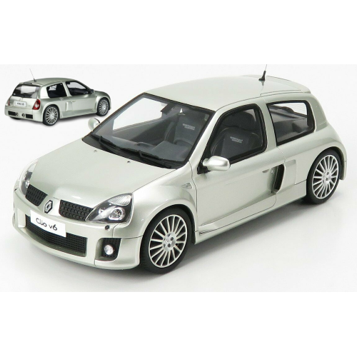 RENAULT CLIO SPORT V6 PHASE 2 2003 SILVER 1:18 Ottomobile Auto Stradali Modellino