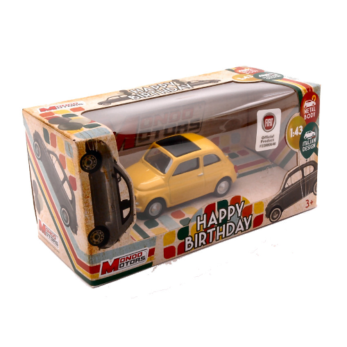 FIAT 500 F 1965 YELLOW 1:43 Mondo Motors Auto Stradali Modellino