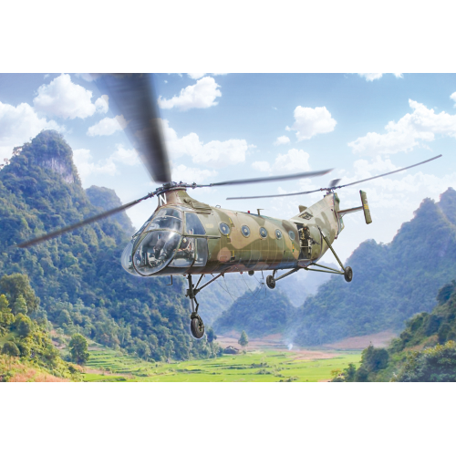 ELICOTTERO H-21C FLYNG BANANA GUNSHIP KIT 1:48 Italeri Kit Elicotteri Modellino