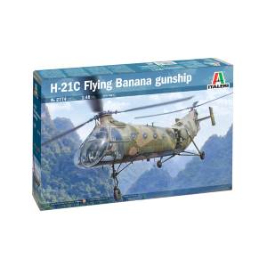 ELICOTTERO H-21C FLYNG BANANA GUNSHIP KIT 1:48 Italeri Kit Elicotteri Modellino