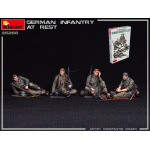 GERMAN INFANTRY AT REST KIT 1:35 Miniart Kit Figure Militari Die Cast Modellino