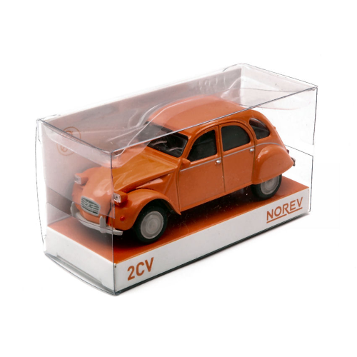 CITROEN 2 CV 6 CLUB 1979 MANDARIN ORANGE 1:43 Norev Auto Stradali Modellino