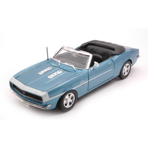 CHEVROLET CAMARO SS 396 CONVERTIBLE 1968 LIGHT BLUE METALLIC 1:24 Maisto Auto Stradali Modellino