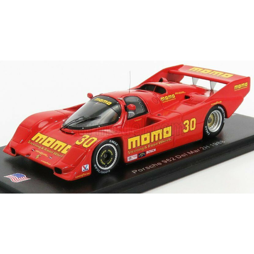 PORSCHE 962 N.30 DEL MAR 2H 1988 G.MORETTI-S.PHILLIPS 1:43 Spark Model Auto Competizione Modellino