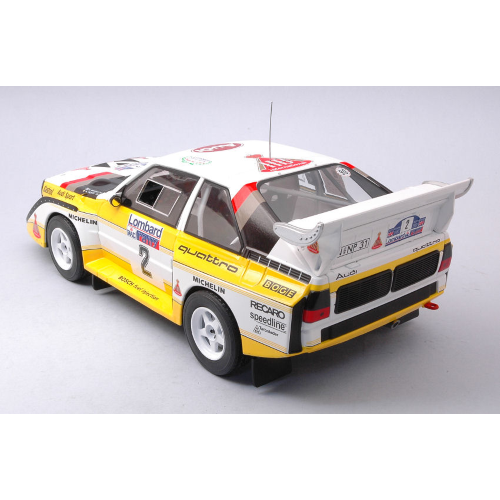 AUDI SPORT QUATTRO S1 N.2 RAC RALLY 1985 MIKKOLA-HERTZ 1:18 Ixo Model Auto Rally Modellino