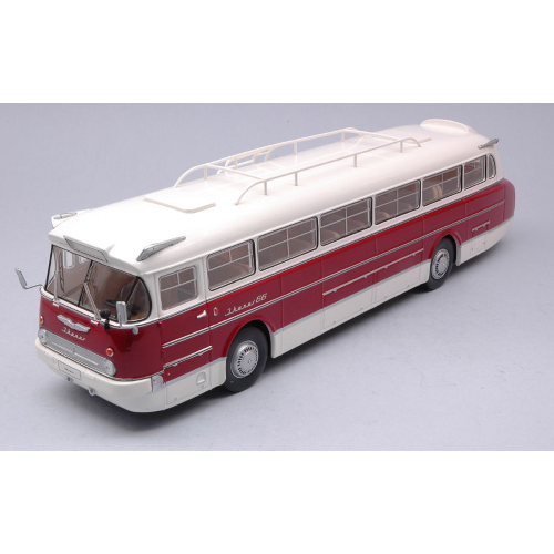 IKARUS 66 1972 WHITE/RED 1:43 Ixo Model Autobus Modellino