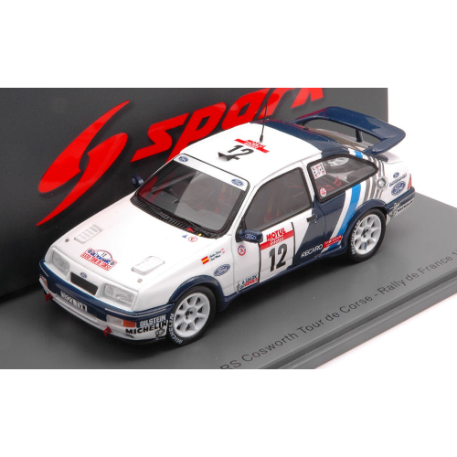 FORD SIERRA RS COSWORTH N.12 T.DE CORSE 1988 SAINZ-MOYA 1:43 Spark Model Auto Rally Modellino