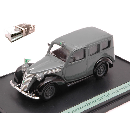 FIAT 1100 CROCE VERDE PADOVA 1951 1:43 Brumm Ambulanze Modellino