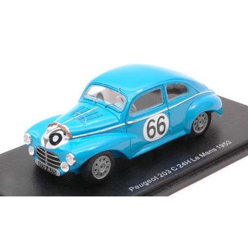 PEUGEOT 203 C N.66 LE MANS 1953 A.CONSTANTIN-M.AUNAUD 1:43 Spark Model Auto Competizione Modellino