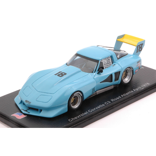 CHEVROLET CORVETTE C3 N.18 ROAD ATLANTA APRIL 1978 JOHN PAUL 1:43 Spark Model Auto Competizione Modellino