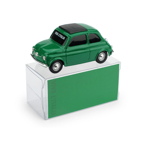 FIAT 500 VERDE BANDIERA ITALIANA 1:43 Brumm Auto Stradali Modellino