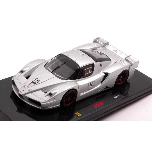 FERRARI FXX 2005 N.16 SILVER 1:43 Hot Wheels Auto Stradali Modellino