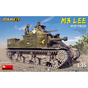 M3 LEE MID PROD.INTERIOR KIT KIT 1:35 Miniart Kit Mezzi Militari Modellino