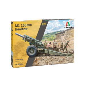 M1 155 mm HOWITZER WITH CREW KIT 1:35 Italeri Kit Mezzi Militari Modellino