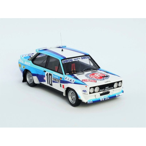 FIAT 131 ABARTH DAMAGED N.10 1st RALLY MONTE CARLO 1980 W.ROHRL 1:43 Trofeu Auto Rally Modellino