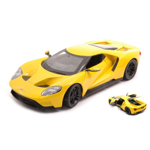 FORD GT 2017 YELLOW 1:24 Welly Auto Stradali Modellino