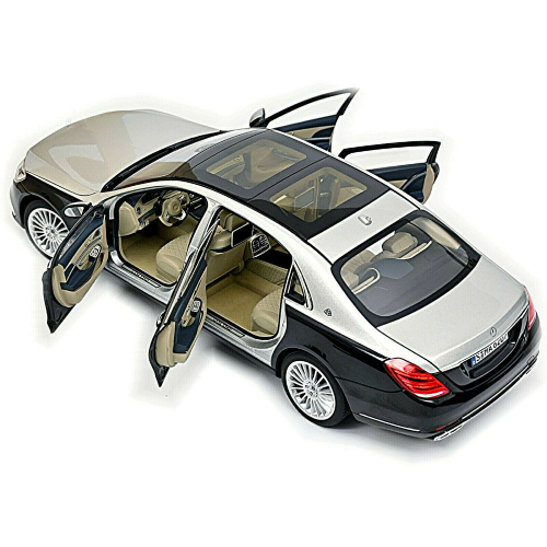 MERCEDES MAYBACH S 650 2018 BLACK METALLIC /SILVER 1:18 Norev Auto Stradali Modellino