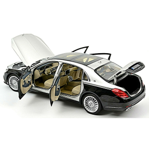 MERCEDES MAYBACH S 650 2018 BLACK METALLIC /SILVER 1:18 Norev Auto Stradali Modellino