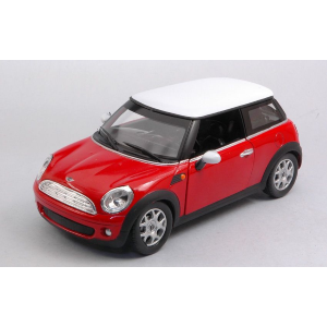 NEW MINI COOPER 2002 RED 1:24 New Ray Auto Stradali Modellino