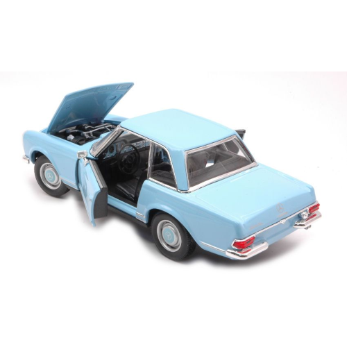 MERCEDES 230 SL (W113) 1965 LIGHT BLUE 1:24 Welly Auto Stradali Modellino