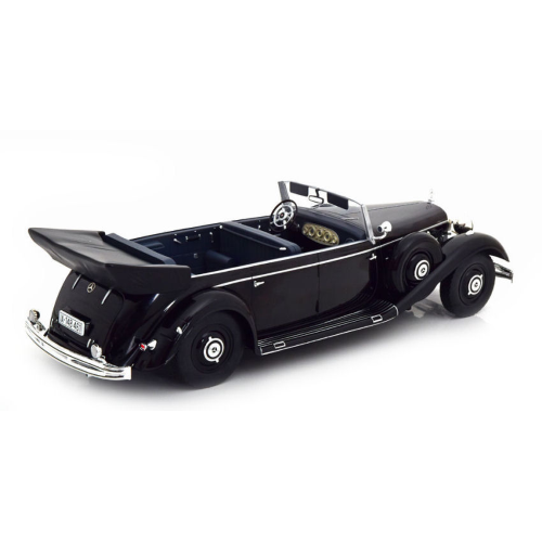 MERCEDES 770K (W150) CONVERTIBLE 1938 BLACK 1:18 ModelCarGroup Auto d'Epoca Modellino
