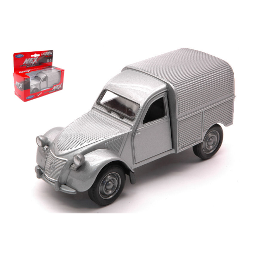 CITROEN 2CV FOURGONETTE GREY cm 11 1:34-1:39 Welly Auto Stradali Modellino